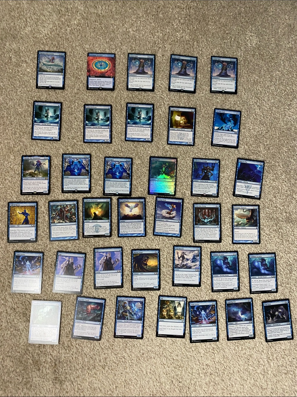 Magic Card Lot - 37 Blue Cards